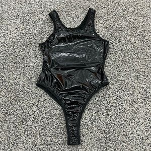 Faux latex body suit (8J)